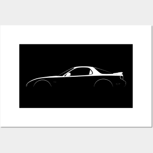 Mazda RX-7 (FD) Silhouette Posters and Art